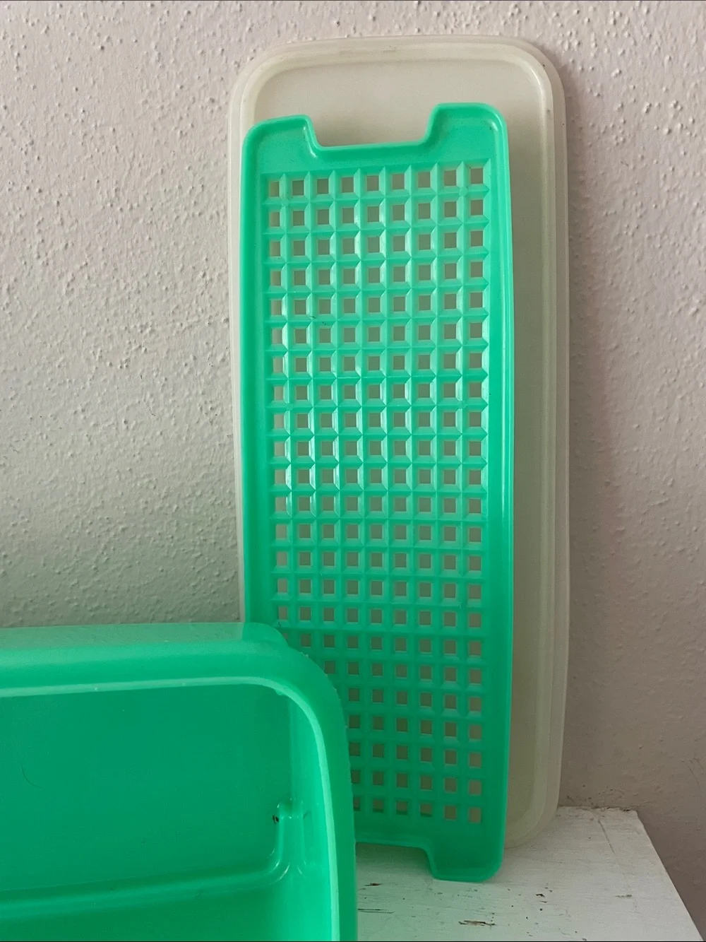 Vintage! Tupperware Celery Keeper. #782. 3 pieces. 15x6x5